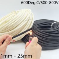 Fiberglass Tube 1mm ~ 25mm HTG Cable Sleeve Soft Chemical Glass Fiber Braided Insulated High Temperature Pipe Wire Wrap Protect Wires Leads Adapters