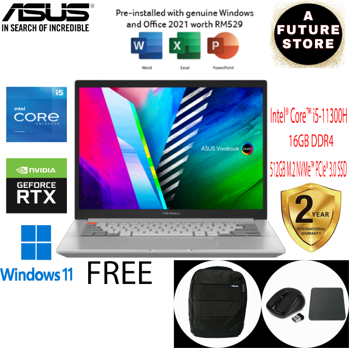 Asus Vivobook Pro 14x Oled N7400p Ckm191ws 14 28k Laptop I5 11300h 16gb 512gb Ssd Rtx3050