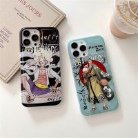 GuangZhouLiChaoPiF เคสซิลิโคน สำหรับ เคสไอโฟน iPhone 14 13 12 X XR XS Fashion Cartoon Piece วันพีช Luffy ลูฟี่ Zoro โซโล Silicone