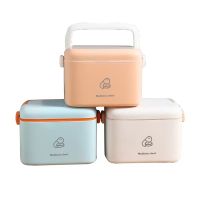 【YF】 Plastic Aid Storage Bin with Removable Tray and HandleFamily Emergency Medicine Organizer