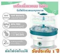 Nuebaเครื่องนึ่งขวดนมไฟฟ้า ​ฆ่าเชื้อด้วยระบบไอน้ำความร้อนสูง ประสิทธิภาพการฆ่าเชื้อ 99.99% รับประกัน 1 ปี รุ่น BA0007​