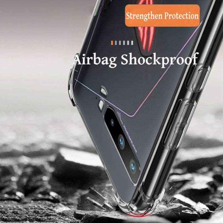 เคส-โทรศัพท์-มือถือ-สำหรับ-asus-rog-3-zs661ks-phone-case-real-airbag-shcokproof-transparent-phone-cover-เคสกันกระแทก-เคสใสรุ่นหลังนิ่มราคาถุก-ส่งรวดเร็ว-เคส-ปลอก-มือถือ-asus