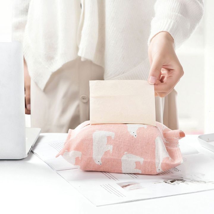 linen-tissue-box-cartoon-flamingo-and-polar-bear-cloth-napkin-tissue-box