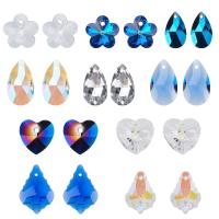 Faceted Glass Rhinestone Pendants Mixed Shapes Mixed Color 60pcs/box