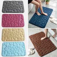 Home Bath Mat Coral Fleece Bathroom Car Water Absorption Non-slip Memory Foam Absorbent Washable Rug Toilet Floor Mat