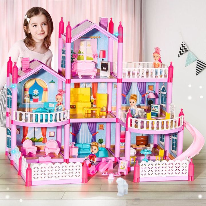 คุณภาพดีเยี่ยมของเล่นสำหรับเด็กในครอบครัว-barbie-ของขวัญของเล่นเด็กหญิงเล็กๆน้อยๆสำหรับบ้านปราสาทแห่งความฝันวันเกิดของเด็กผู้หญิง