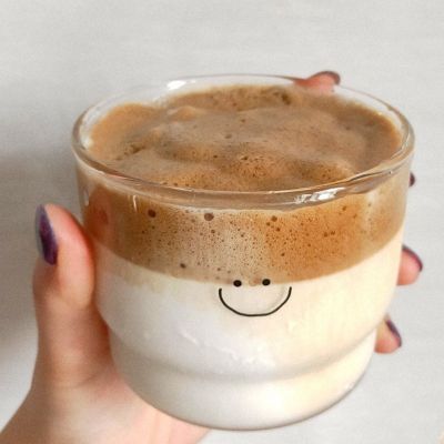 【CW】┅  300ml Love/Smiley Wall Glass Cup Cups Resistant Drink Mug Mugs Transparent Drinkware New