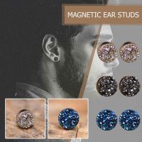 Crystal Stud Earrings For Women Men Steel Rhinestone Non piercing Magnetic Stud Earrings Jewelry 1pair G8J6