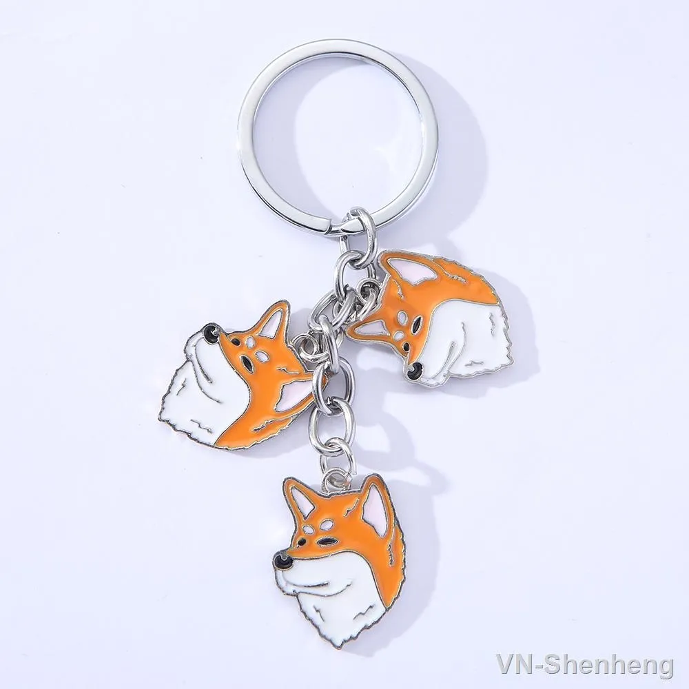 hot】✑™ New Pet Dog Keychain Pendant Bag Car Keyrings Cute Animal ...
