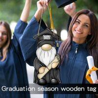 [COD] MZ351 Cross-border 2023 graduation season dwarf wooden listing festival home decoration party pendant