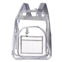 PVC Waterproof Transparent School Bag See Through Backpacks High Quality Large Capacity Backpack Solid Clear Backpack