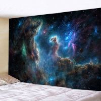 Psychedelic Galaxy Starry Sky Tapestry Moon Universe Space Nebula Wall Hanging Wall Cloth for Home Bedroom Dormitory Decoration