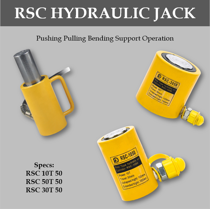 Philchi Corner RSC 10T50T Hydraulic Jack Cylinder Bottle Jack pushing