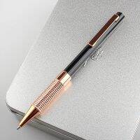 1/PCS Rotating metal ballpoint pen Rose goldl ball pens steel bar oil pen commercial stationery For Office amp; School Pen