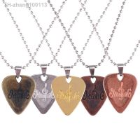 Metal Guitar Pick Zinc Alloy Pick Necklace Rock Symbol Pendant Plectrum For Electric Guitar Musical Instrument Parts Accessories