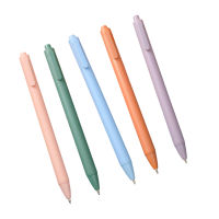 เครื่องกดเขียนปากกาเขียนแห้งเร็วเรียบ5ชิ้นปากกาสำหรับโรงเรียนหมึกเจลสั้นแบบสีลูกอม