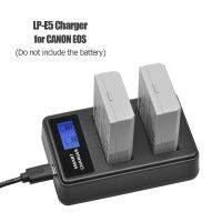 จอแอลซีดี LP-E5พอร์ตคู่ USB ที่ชาร์จแบตเตอรี่ Canon EOS 1000D 500D 450D จูบกับการป้องกันการชาร์จอัจฉริยะแท่นชาร์จ Yuebian