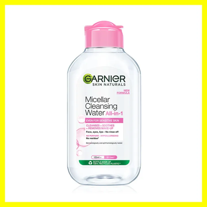 garnier-micellar-cleansing-water-even-for-sensitive-skin-125ml-การ์นิเย่-ไมเซล่า-คลีนซิ่ง-วอเตอร์-สูตรสำหรับผิวธรรมดา-มีแนวโน้มแพ้ง่าย