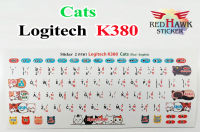 สติ๊กเกอร์แปะคีย์บอร์ด Cats Logitech K380