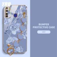 YBD เคสป้องกันกล้องที่แม่นยำสำหรับ Infinix Tecno Camon 15 Spark 5 Pro เคสป้องกันการตกกระแทกสไตล์ผู้หญิงสร้อยข้อมือลวดลายน่ารักน่ารัก