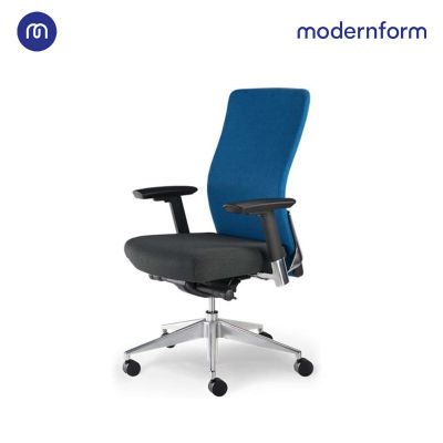 Modernform เก้าอี้สำนักงาน รุ่น Series15 เบาะสีดำ พนักพิงกลาง สีน้ำเงิน เก้าอี้ทำงาน   เก้าอี้ออฟฟิศ เก้าอี้ผู้บริหาร เก้าอี้ทำงานที่รองรับแผ่นหลังได้ดีเป็นพิเศษ  ปรับที่วางแขนได้ 3 ทิศทาง  ปรับล็อคเอนพนักพิงได้ 4 ตำแหน่ง