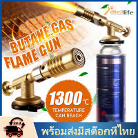 ไฟฉายเชื่อมแก๊สเหลว หัวเชื่อมแก๊ส อุณหภูมิสูงถึง 1350 ℃ปืนฉีดเทปแบบพกพาแก๊สบิวเทนปืนเชื่อมขน High Temperature Brass Mapp