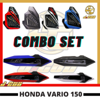 ฮอนด้า Vario150-combo 2in 1ชุด = ฝาครอบตัวเก็บเสียงท่อไอเสีย + ที่ป้องกันหม้อน้ำ