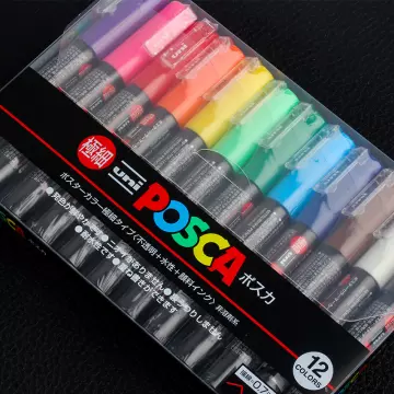 5pcs/set Uni Posca Paint Pen Mixed Mark 5 Sizes Each With 1 Pen Pc