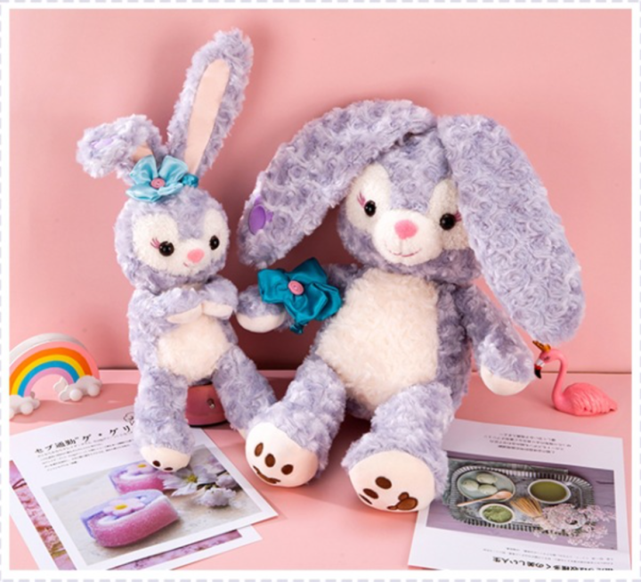 พร้อมส่ง-ตุ๊กตากระต่ายม่วงstella-lou-กระต่ายสเตลล่าลู-ตุ๊กตาดัดหูไ-ตุ๊กตาดิสนีย์-ของเล่นกระต่ายdisney-ของขว