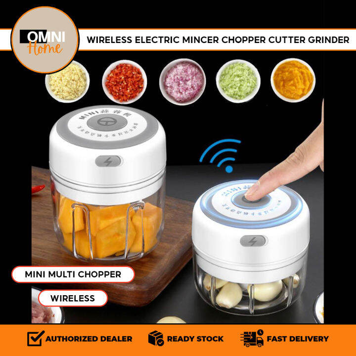 Wireless Electric Garlic Mincer Chopper Cutter Grinder Vege Food Processor 100ml Lazada