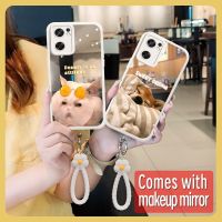 luxurious Soft case Phone Case For OPPO Reno7SE 5G youth interest Anti drop airbag trend lovely dustproof Makeup mirror