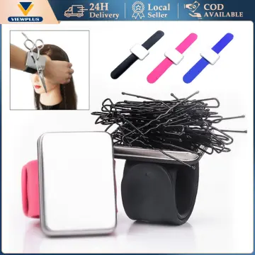 Magnetic Wrist Sewing, Portable Arm Pin Cushion Magnetic Pincushion With  Wristband For Sewing Collection (pink)1pcs