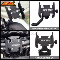 For kawasaki ZZR1200 ZZR 1200 Universal Motorcycle Rearview Mirror handlebar Mobile Phone Holder GPS Stand Bracket Navigation