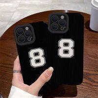 No.8เคสโทรศัพท์เนื้อหนังสำหรับ iPhone 14/13/12/11 Pro Max 12 13 Mini 6 6S 7 8 Plus X XR XS Max ปลอกด้านหลังกันกระแทกแบบนิ่มเคสโทรศัพท์แฟชั่นที่สร้างสรรค์พร้อมเลนส์คลุมทั้งหมดฝาครอบป้องกันกล้อง