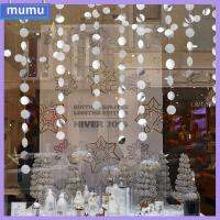 MUMU 4m ม่าน ปาร์ตี้วันเกิด กระจก เครื่องประดับ รอบดาว แบนเนอร์แป้งแวววาว โรสโกลด์ ธงแขวน พวงมาลัยกระดาษ