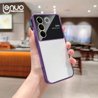 Lenuo ตัวป้องกันฟิล์มเลนส์แบบใสใหม่เคสสำหรับ VIVO V27โปร V25 V27E V21SE V23E TPU แบบนิ่ม V17ฝาหลังเคสกันกระแทกแบบชุบ