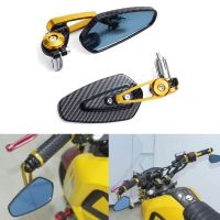 ❉❦ 2022 New Motorcycle Rearview Mirror Carbon Fiber Pattern Handlebar Mirror Modified Inverted Rear Mirror Motorbike Accessories