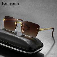 【hot】┋  New Sunglasses Mens Metal Twist Legs Rimless Glasses Fashion Top Travelling Eyeglasses UV400