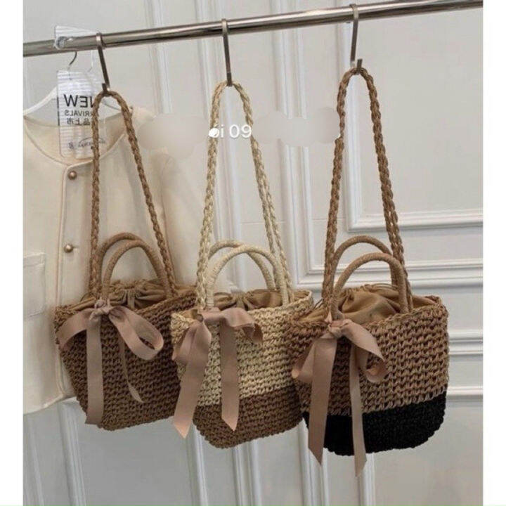 Túi Cói Móc Tay Đi Biển Đi Chơi Kiểu Dáng Vintage Nhiều Mẫu | Lazada.Vn