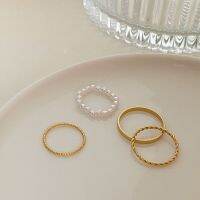 pearly rings set - morning.earrings