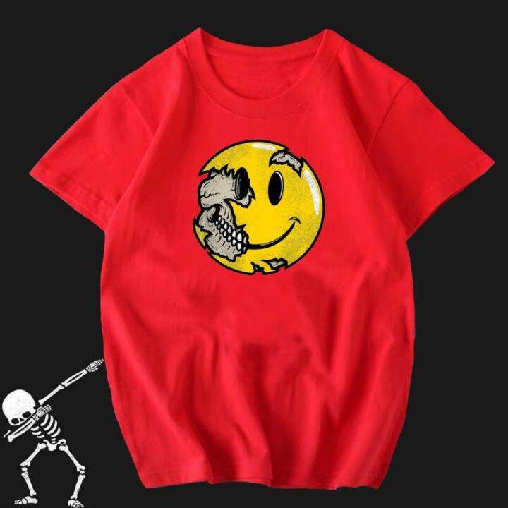 smiley-face-skull-print-tshirt-unisex-cotton