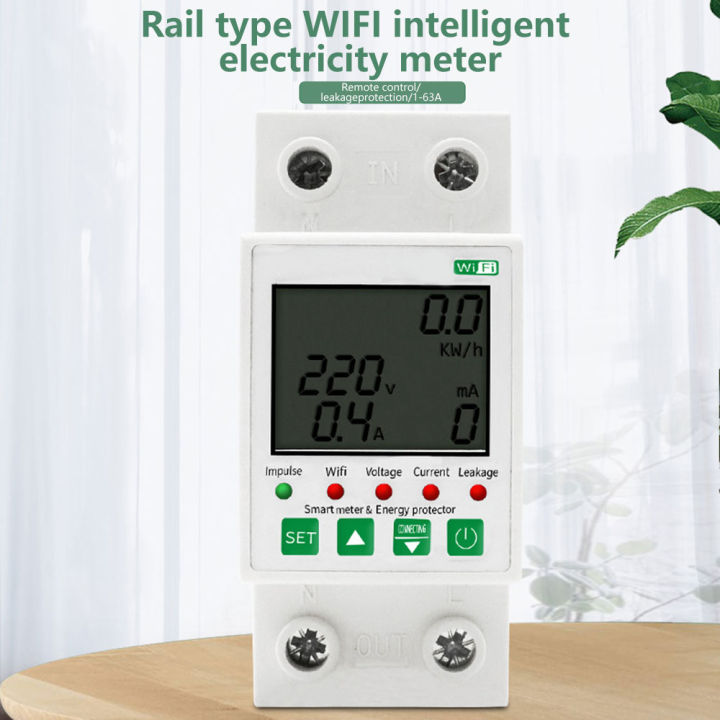 app-wifi-smart-energy-meter-ac220v-2p-63a-kwh-meter-wattmeter-over-under-voltage-leakage-protect