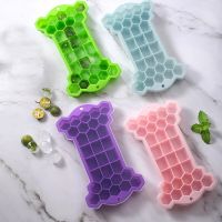 30 Cavity Ice Cube Tray Creative Hive-Shape Ice Box Reusable Silicone cooler Ice Mold with Lid Fruit Juice Freezer Box Summer Ice Maker Ice Cream Moul