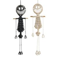 Skeleton Halloween Decor Hungry Skull Woven Wall Tapestry with Tassel Halloween Outdoor Indoor Decor Skeleton Flying Ghost Prop Decor for Club Corridor Coffee Shop elegantly