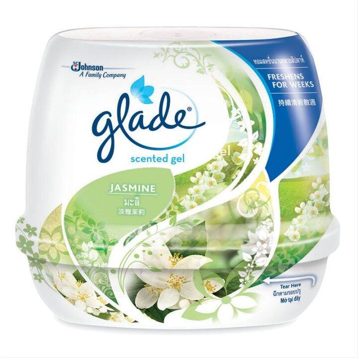 fernnybaby-เกลด-glade-180g-ผลิตภัณฑ์ปรับอากาศ-ดูแลกลิ่นให้หอมในสภาพแวดล้อม-เกลดเซนเทดเจล-มะลิ-180-กรัม