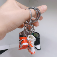 5CM Creative 3D Mini Winged Basketball Shoes Three-dimensional Model Keychain Sports Shoe Lovers Souvenir Keyring  Year Gift