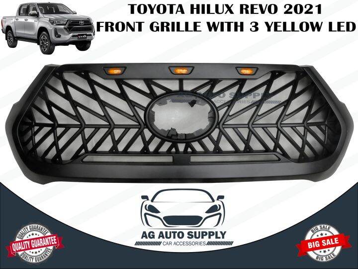 Front Grille Car Grill Guard Black For TOYOTA HILUX REVO 2021 Lazada PH