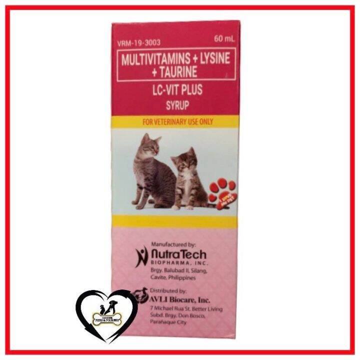 LC VIT PLUS Syrup (60ml) for CATS I Multivitamins + Lysine + Taurine