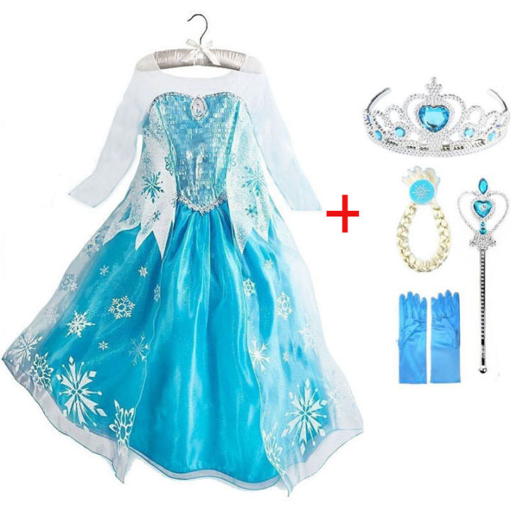 new-elsa-dress-costume-for-girls-cosplay-snowflake-christmas-clothes-for-kid-carnival-birthday-fancy-child-party-dress-up