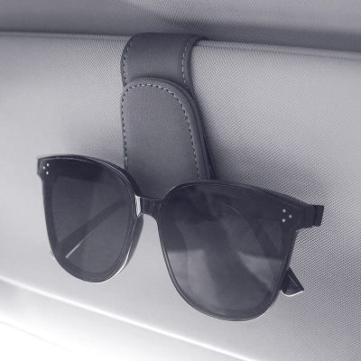 Kotak kacamata pelindung matahari mobil Universal kacamata klip kartu penyangga tiket kotak pena pengencang Aksesori Mobil
